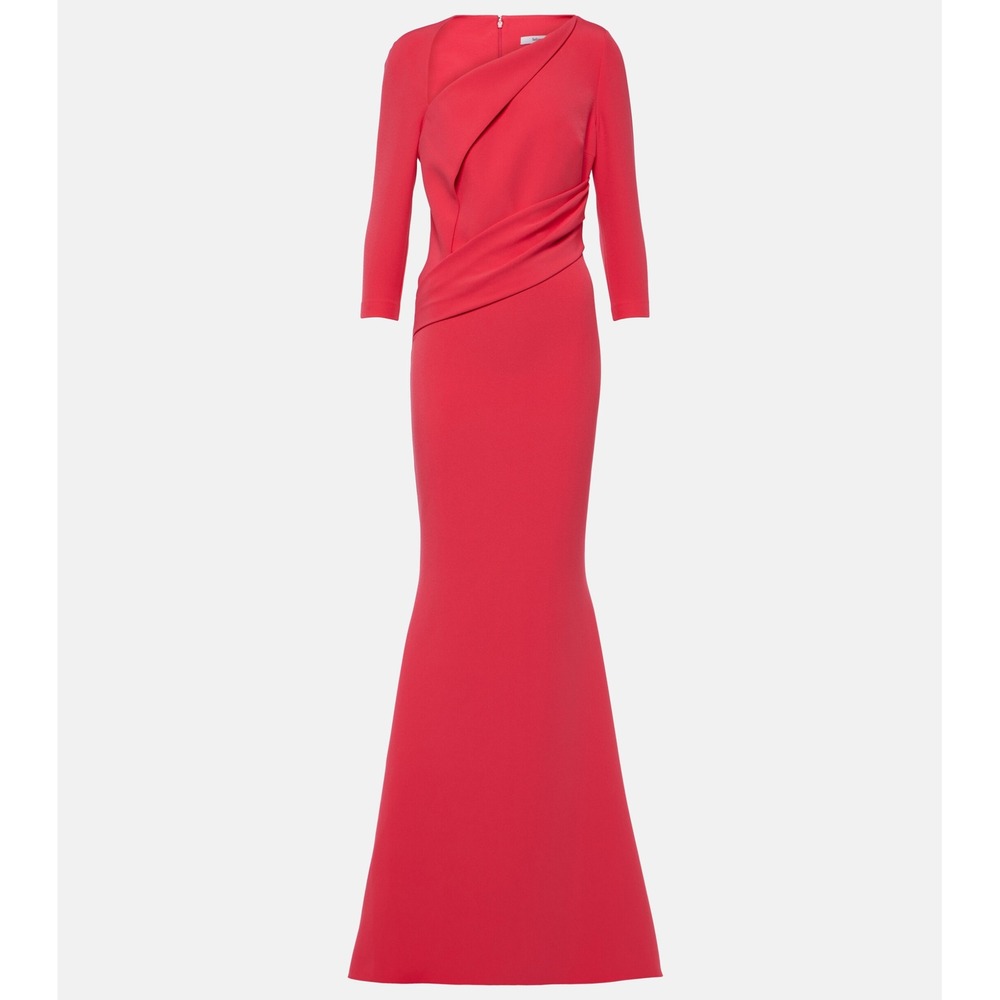 Safiyaa Pollina Dahlia Long Dress Pink Gown Maxi Dress Sleeves Size 4